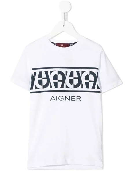 Aigner Kids футболка с логотипом