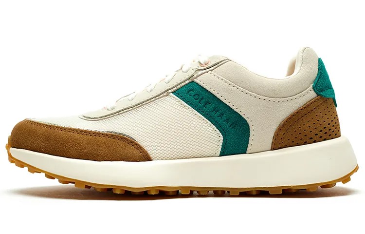 Кроссовки COLE HAAN Lifestyle Shoes Women's Low-top White/Brown, хаки