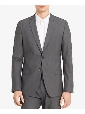 CALVIN KLEIN Mens Infinite Grey Slim Fit Stretch Suit Split Blazer XLG