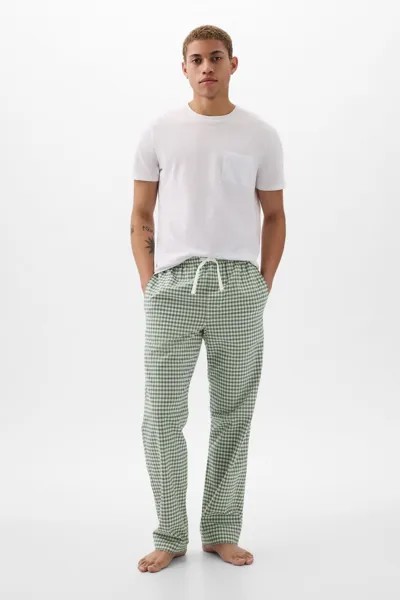 Мягкие пижамные трусы из хлопковой ткани Gap, зеленый