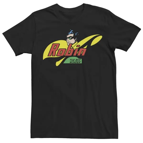 Мужская футболка Robin The Boy Wonder Comics DC Comics, черный