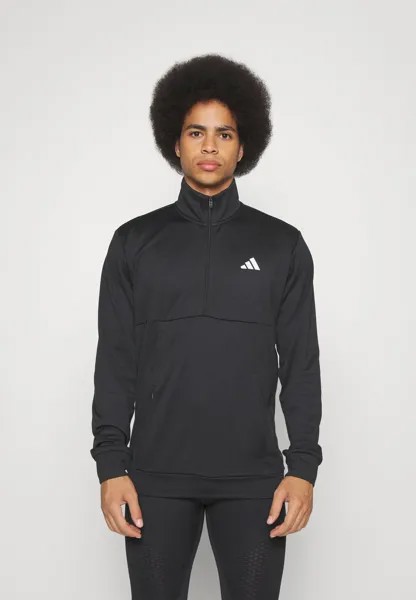 Толстовка adidas Performance Молния 1/4, цвет black/white