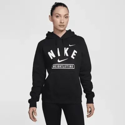 Худи Nike Women's Weightlifting Pullover Hoodie, черный/белый