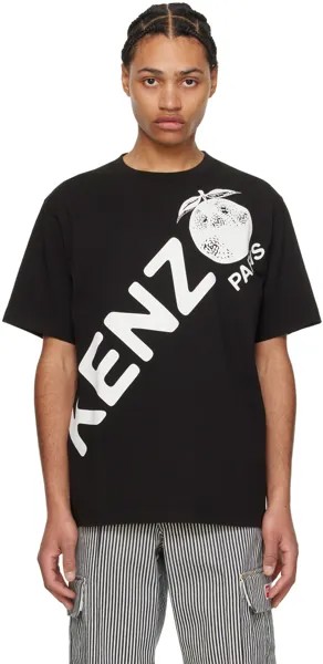 Черная футболка с принтом «Париж» Kenzo