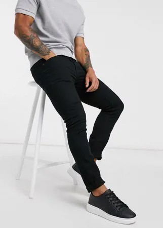 Черные джинсы скинни Burton Menswear-Черный цвет