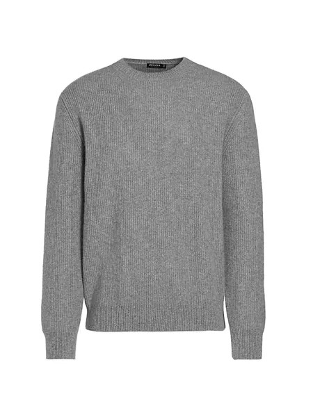 Кашемировый свитер Oasi с круглым вырезом Zegna, серый