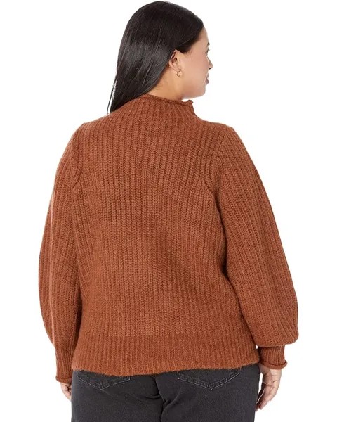 Свитер Madewell Plus Sardinia Mockneck, цвет Heather Cinnabar