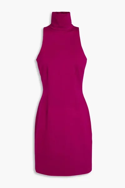 Платье мини из джерси с высоким воротником Sara Battaglia, пурпурный