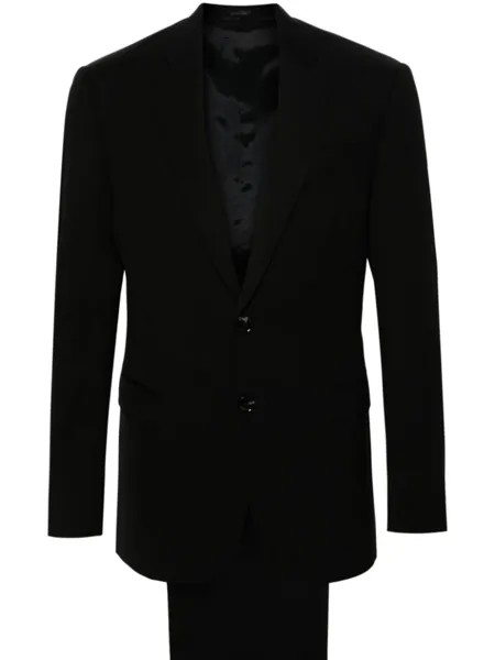 Giorgio Armani твиловый костюм из вирджинской шерсти, черный