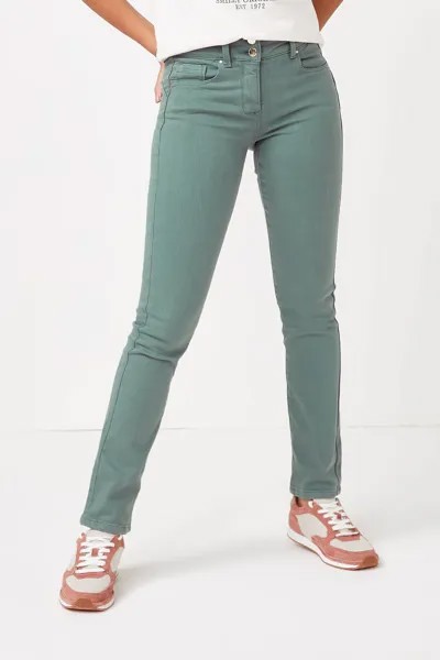 Приталенные джинсы утягивающие и моделирующие фигуру Next, зеленый