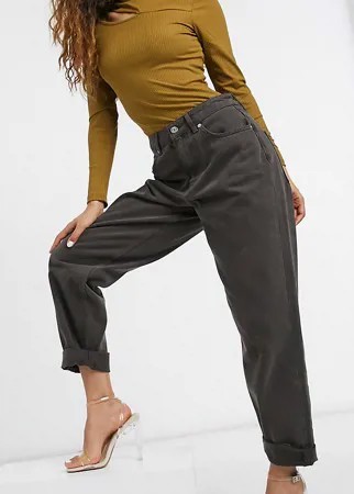 Шоколадные джинсы в винтажном стиле с завышенной талией ASOS DESIGN Petite-Коричневый