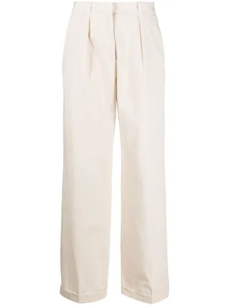 A.P.C. прямые брюки строгого кроя, нейтральный цвет