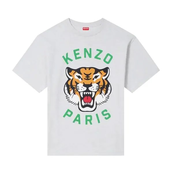 Футболка Kenzo Lucky Tiger Oversize T-Shirt, цвет Pale Grey