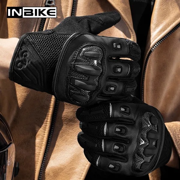 Перчатки INBIKE мужские из углеродного волокна, твердая защитная оболочка, спортивные, для горных велосипедов, CM906