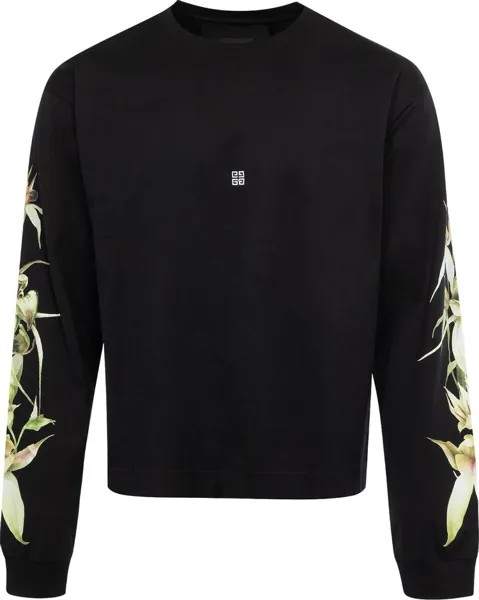 Футболка Givenchy Boxy Fit Long-Sleeve  'Black', черный