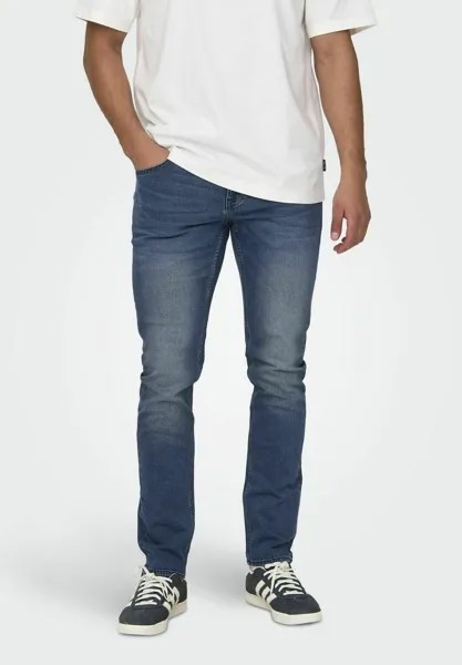 Джинсы зауженного кроя Only & Sons, цвет medium blue denim