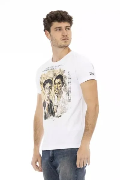 Хлопковая мужская футболка Trussardi Action, белый