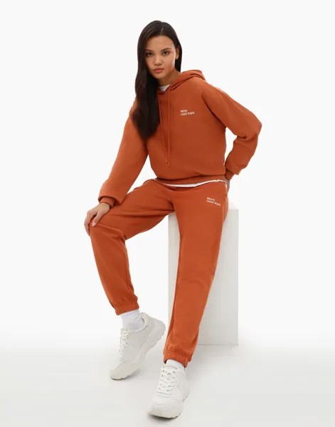 Спортивные брюки женские Gloria Jeans GAC020436 оранжевые XS/164