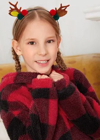 Для девочек Худи в клетку из фланели