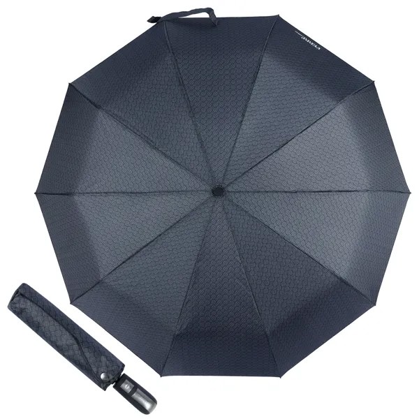 Зонт складной мужской автоматический Ferre 577-OC черный/серый