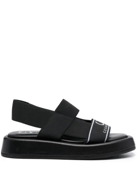 Casadei дутые сандалии, черный