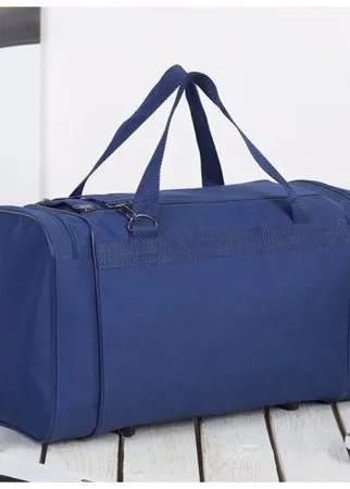 Сумка спортивная AMeN отдел на молнии, 2 наружных кармана, длинный ремень, синий