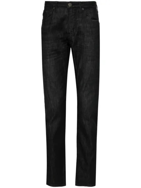 Emporio Armani узкие джинсы средней посадки, черный