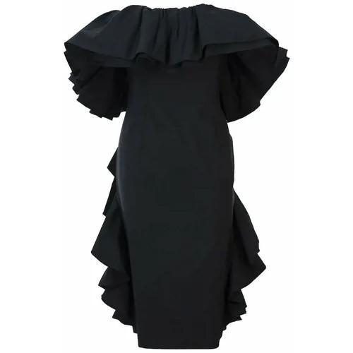 Платье-футляр MOSCHINO, вечернее, прилегающее, размер 42, черный