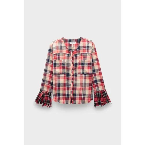 Рубашка One Teaspoon bleached check fantasie shirt red check, размер 46, красный