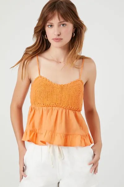 Майка с воланами крючком Forever 21