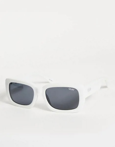 Белые солнцезащитные очки Quay Australia-Белый