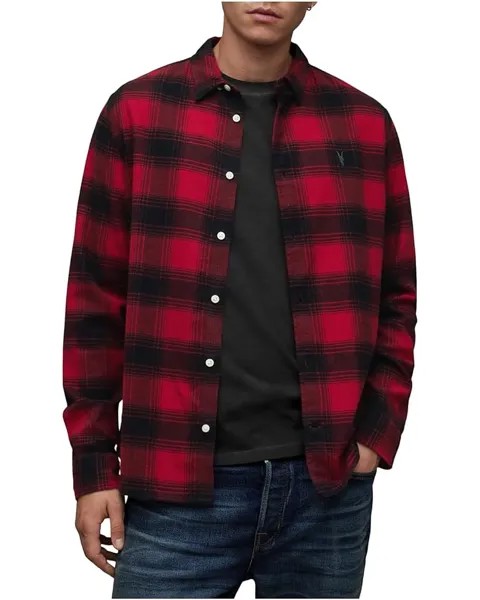 Рубашка AllSaints Ursa Long Sleeve, цвет Fire Red