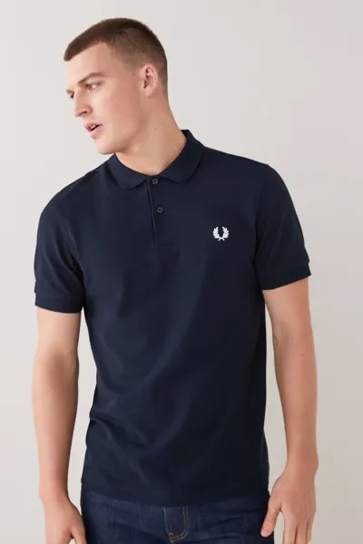 Однотонная рубашка-поло Fred Perry, синий