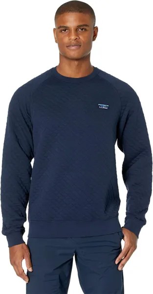 Толстовка Quilted Crew Neck Regular L.L.Bean, цвет Classic Navy