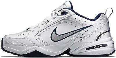 Мужские кроссовки Nike Air Monarch IV, белые/серебристые/темно-синие (415445 102)
