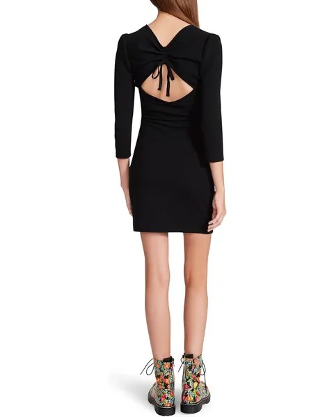 Платье Betsey Johnson Knit Ottoman Cutout Back Mini Dress, черный