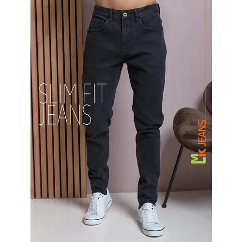 Джинсы зауженные MkJeans, размер 31, черный