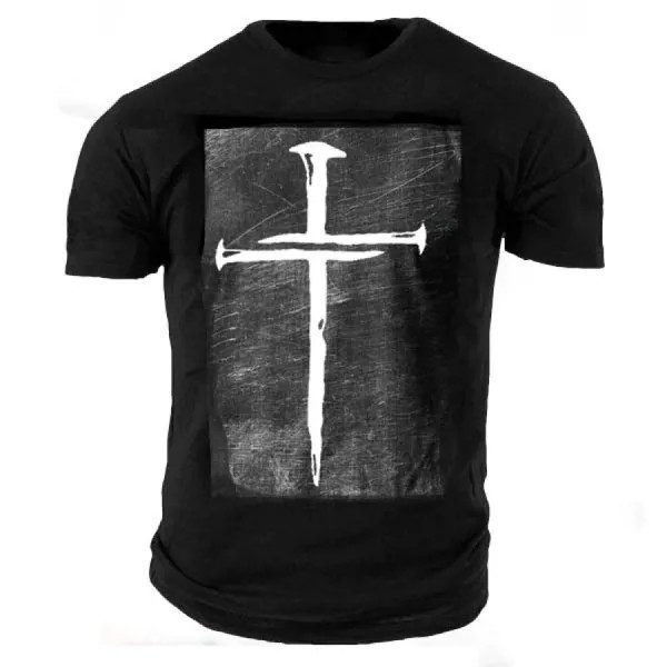Мужская тактическая футболка с коротким рукавом с короткими рукавами Jesus Cross
