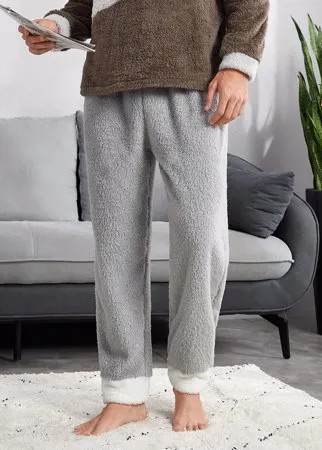 Для мужчины Пижамные брюки контрастный из плюша