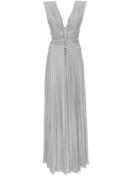 Elisabetta Franchi плиссированное платье из джерси, серый