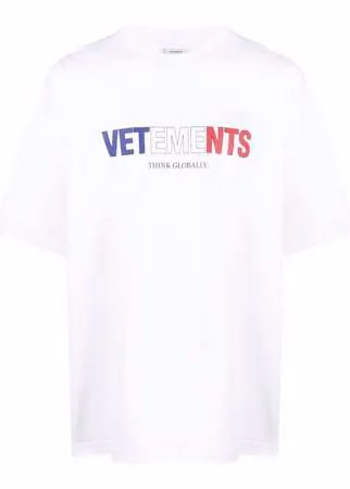 VETEMENTS футболка France с логотипом