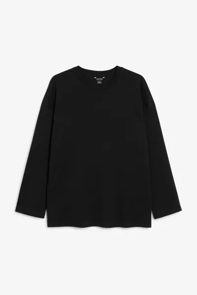 Лонгслив женский Monki 1084151001 черный L (доставка из-за рубежа)