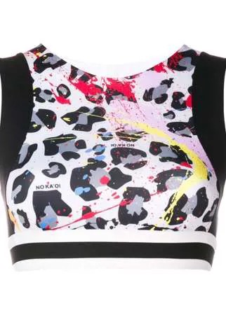 No Ka' Oi cropped paint splatter top