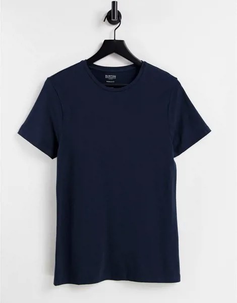 Темно-синяя облегающая футболка с короткими рукавами Burton-Темно-синий