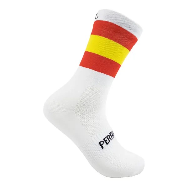 Спортивные носки унисекс Crazy Dog для велоспорта, Испания, белые Perro Loco, цвет blanco