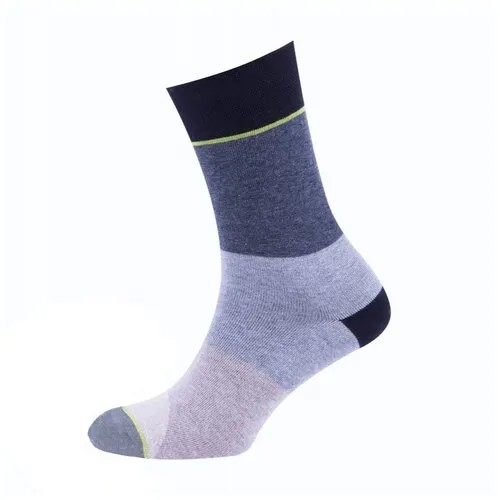 Мужские носки DiWaRi серо-салатовые, рис. 033, размер 25
