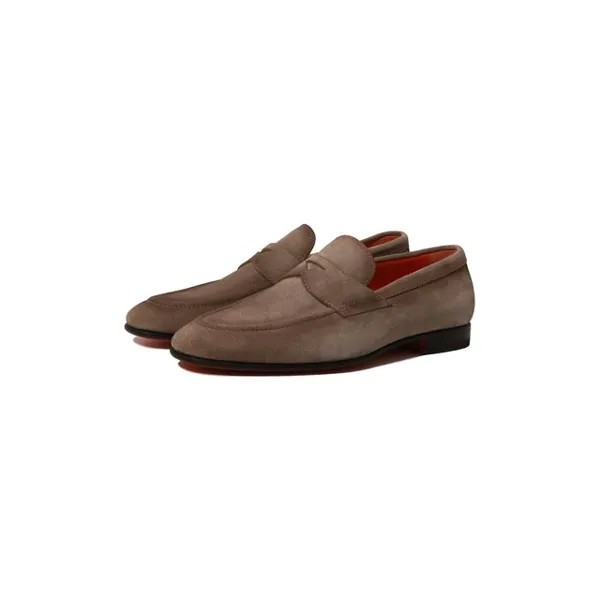 Замшевые пенни-лоферы Santoni