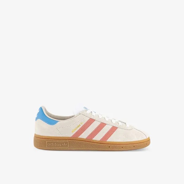 Низкие замшевые кеды Munchen 24 Adidas, белый