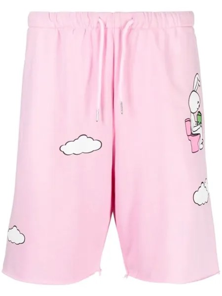 Natasha Zinko спортивные шорты Bunny and Clouds, розовый