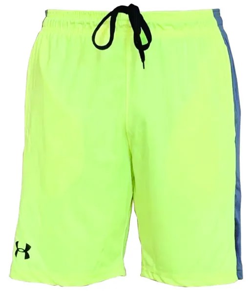 Мужские двухцветные спортивные шорты для баскетбола с мышцами Under Armour, желтые, L
